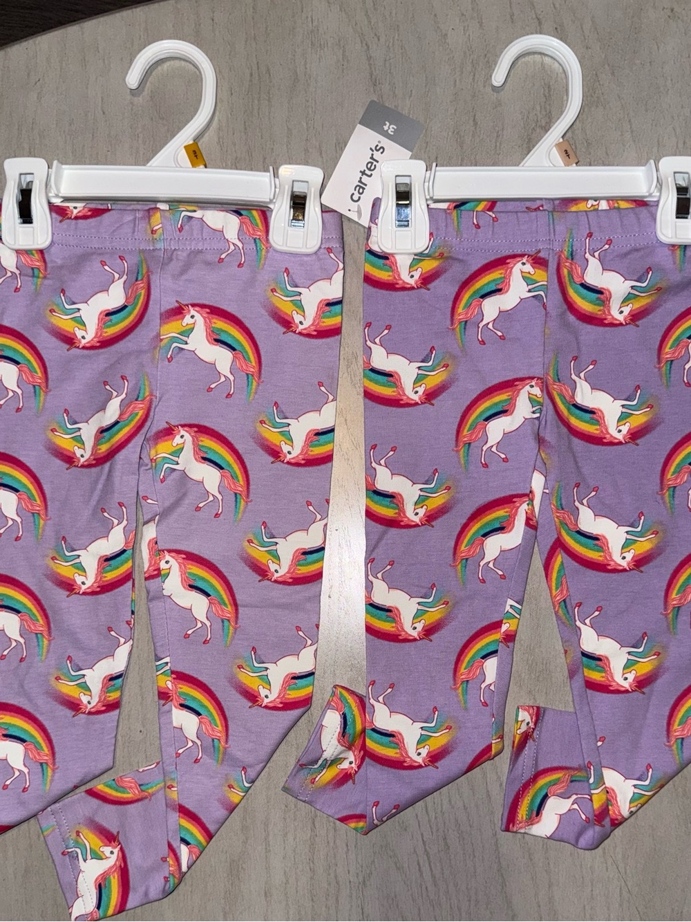 Kids-Carter's Lavender Unicorn & Rainbow Pajama Bottoms